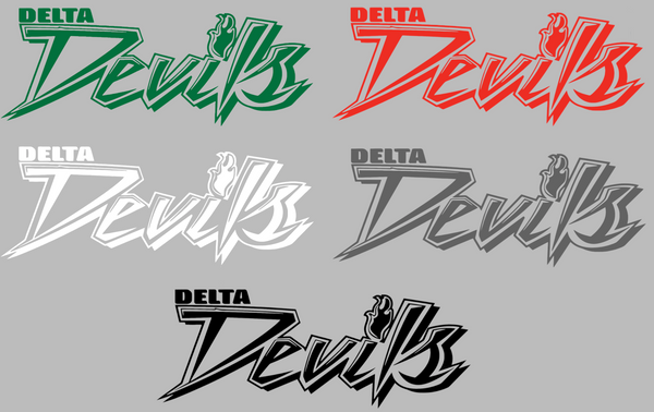 Mississippi Valley State Delta Devils Team Name Logo Premium DieCut Vinyl Decal PICK COLOR & SIZE
