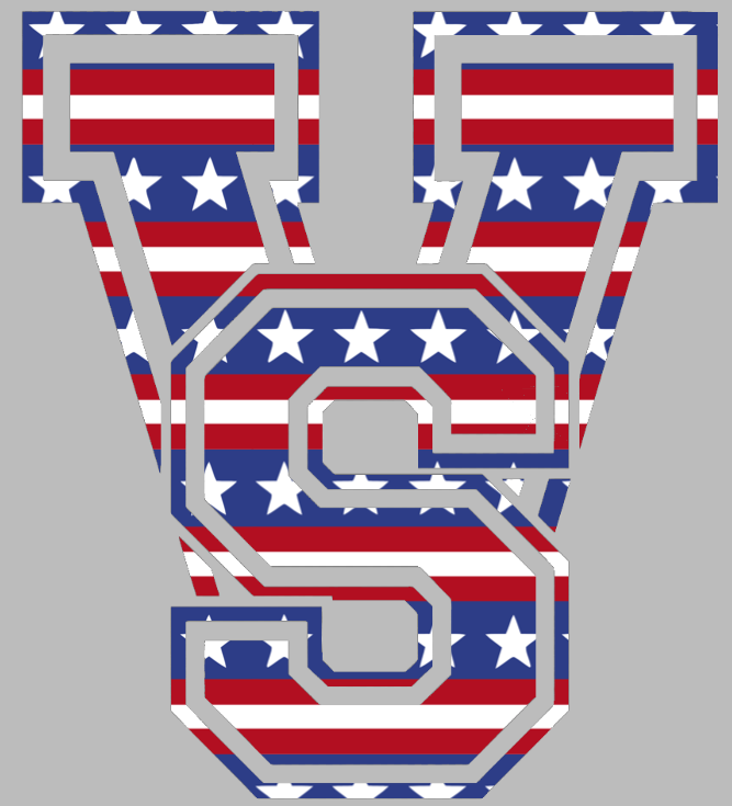 Mississippi Valley State Delta Devils VS Logo Stars & Stripes USA American Flag Vinyl Decal PICK SIZE