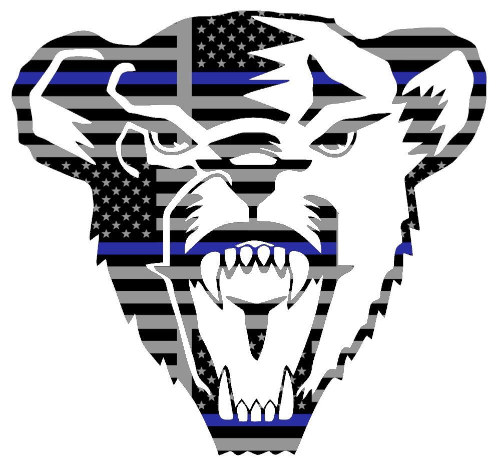 Maine Black Bears Team Logo Thin Blue Line American Flag Premium DieCut Vinyl Decal PICK SIZE