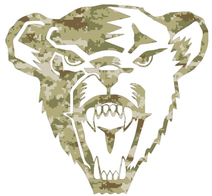 Maine Black Bears Team Logo Salute to Service Camouflage Camo Vinyl Decal PICK SIZE