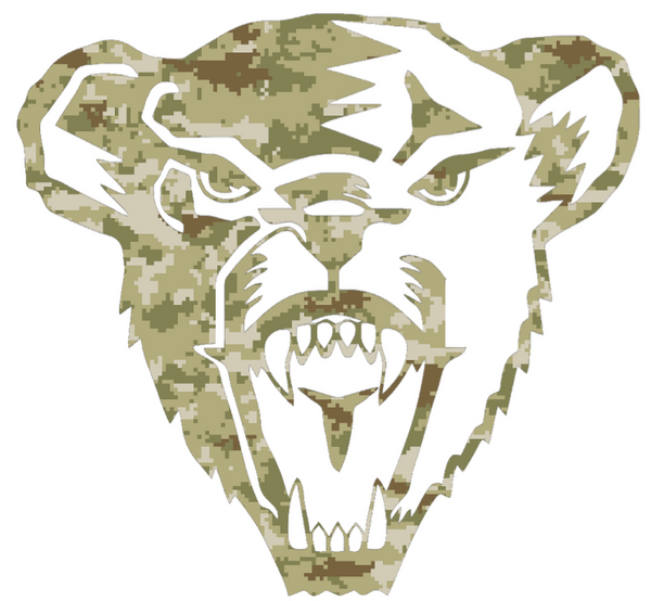 Maine Black Bears Team Logo Salute to Service Camouflage Camo Vinyl Decal PICK SIZE