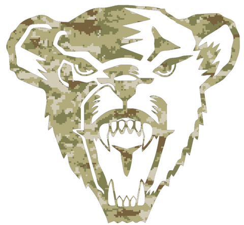Maine Black Bears Team Logo Salute to Service Camouflage Camo Vinyl Decal PICK SIZE
