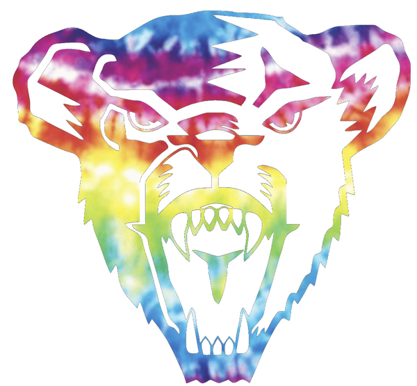 Maine Black Bears Team Logo Crucial Catch Cancer Tie Dye Vinyl Decal PICK SIZE