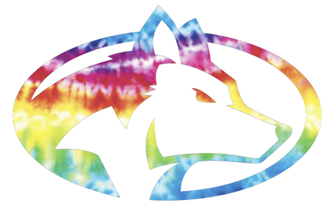 Michigan Tech Huskies Team Logo Crucial Catch Cancer Tie Dye Vinyl Decal PICK SIZE