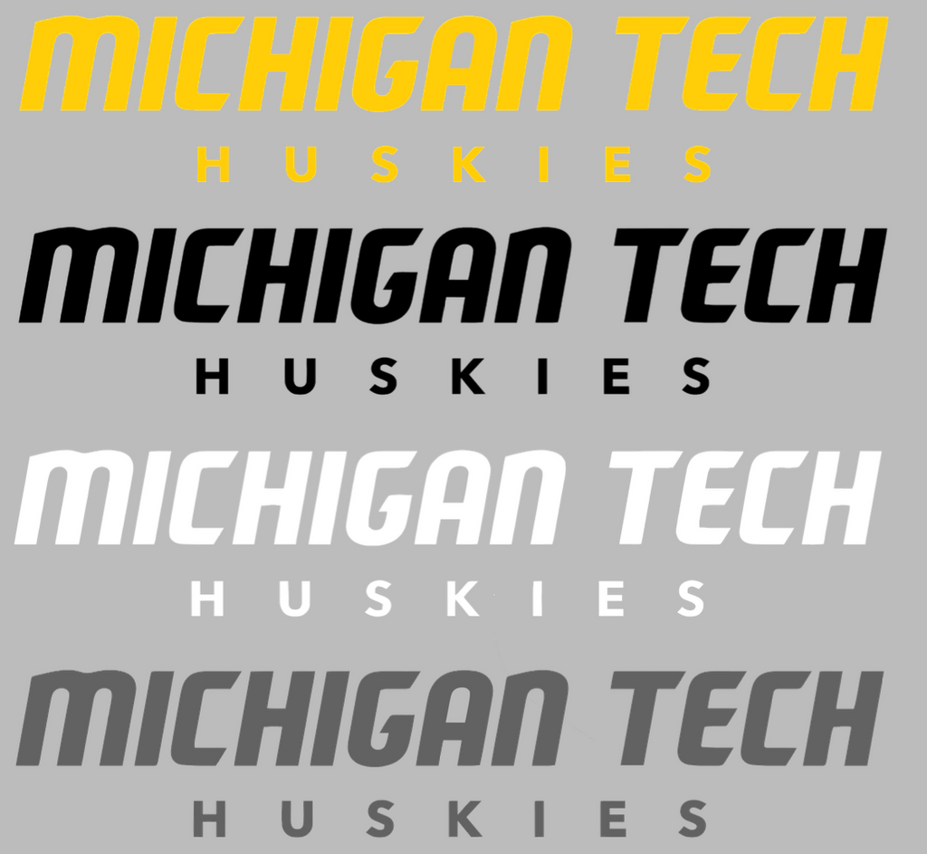 Michigan Tech Huskies Team Name Logo Premium DieCut Vinyl Decal PICK COLOR & SIZE