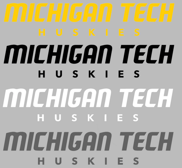 Michigan Tech Huskies Team Name Logo Premium DieCut Vinyl Decal PICK COLOR & SIZE