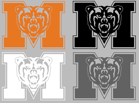 Mercer Bears Team Logo Premium DieCut Vinyl Decal PICK COLOR & SIZE