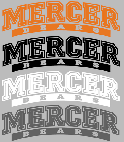 Mercer Bears Team Name Logo Premium DieCut Vinyl Decal PICK COLOR & SIZE