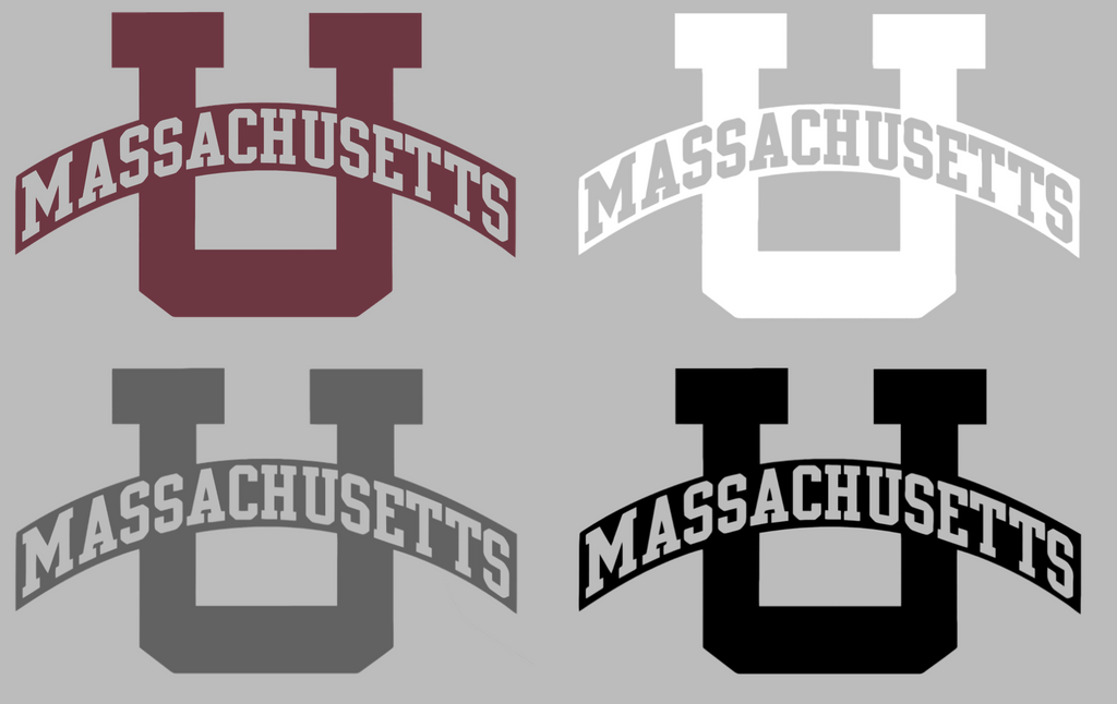 Massachusetts Minutemen Retro Throwback Logo Premium DieCut Vinyl Decal PICK COLOR & SIZE