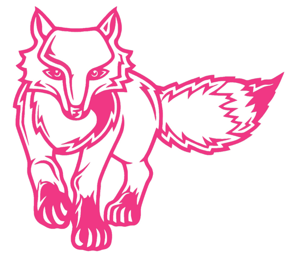 Marist Red Foxes HOT PINK Mascot Logo Premium DieCut Vinyl Decal PICK SIZE