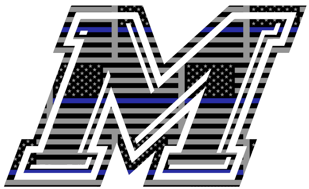 Marist Red Foxes M Logo Thin Blue Line American Flag Premium DieCut Vinyl Decal PICK SIZE