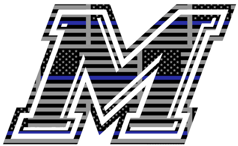Marist Red Foxes M Logo Thin Blue Line American Flag Premium DieCut Vinyl Decal PICK SIZE