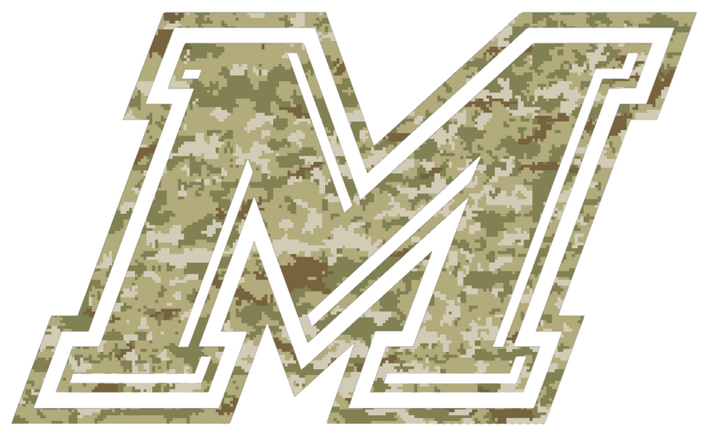 Marist Red Foxes M Logo Salute to Service Camouflage Camo Vinyl Decal PICK SIZE