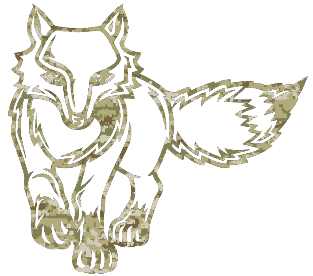Marist Red Foxes Mascot Logo Salute to Service Camouflage Camo Vinyl Decal PICK SIZE