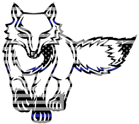Marist Red Foxes Mascot Logo Thin Blue Line American Flag Premium DieCut Vinyl Decal PICK SIZE