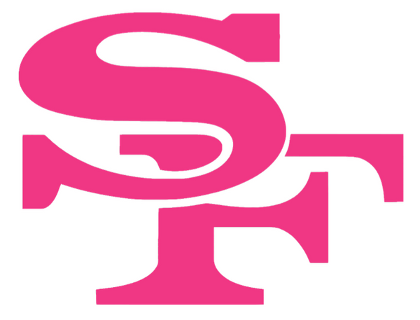 San Francisco 49ers Hot Pink SF Logo Premium DieCut Vinyl Decal PICK SIZE