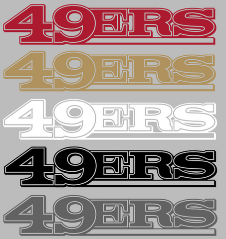 San Francisco 49ers Team Name Logo Premium DieCut Vinyl Decal PICK COLOR & SIZE