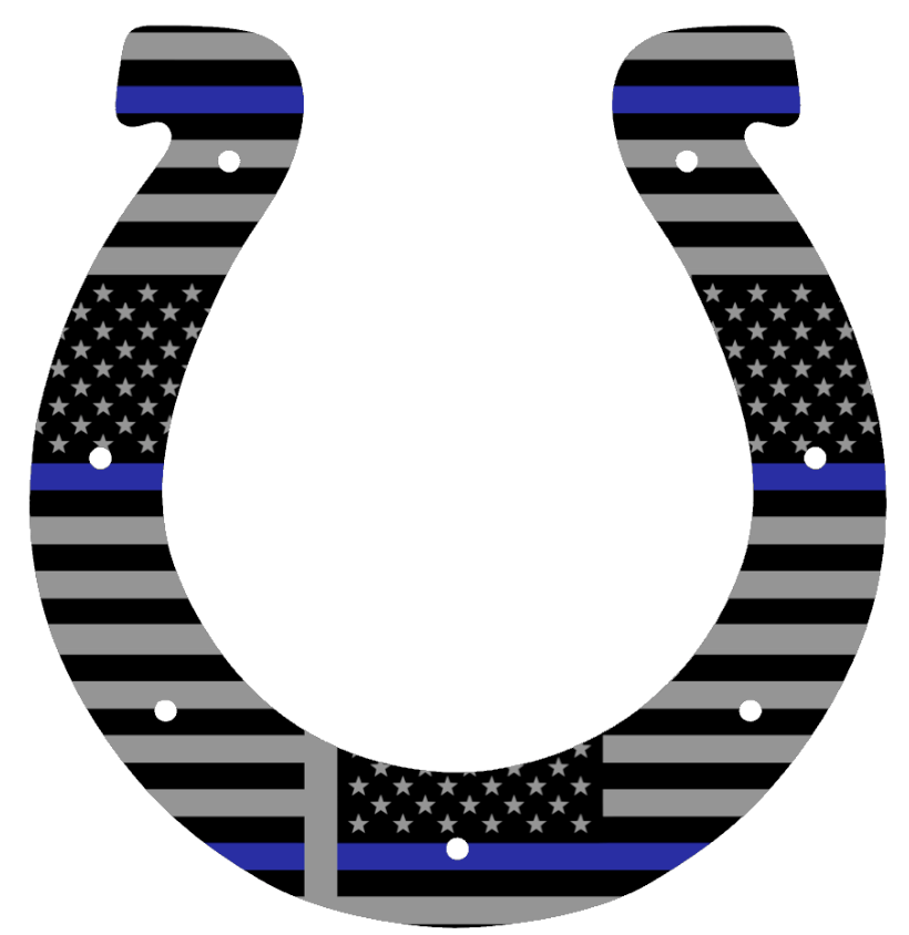 Indianapolis Colts Thin Blue Line Team Logo American Flag Premium DieCut Vinyl Decal PICK SIZE