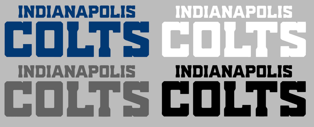 Indianapolis Colts Team Name Logo Premium DieCut Vinyl Decal PICK COLOR & SIZE