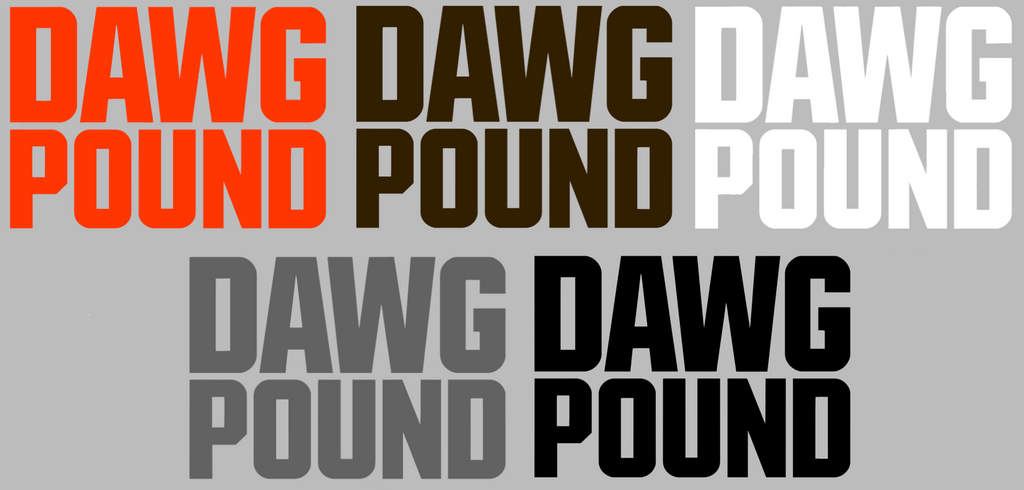 Cleveland Browns Dawg Pound Logo Premium DieCut Vinyl Decal PICK COLOR & SIZE