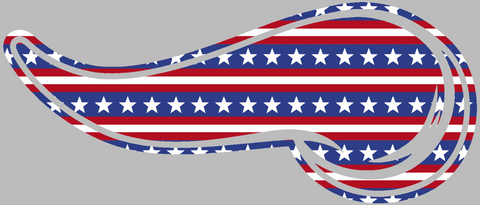 Minnesota Vikings Stars & Stripes Horns Logo USA American Flag Vinyl Decal PICK SIZE