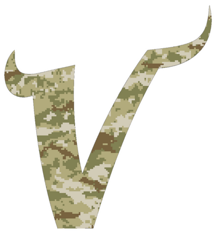 Minnesota Vikings Salute to Service V Logo Camouflage Camo Vinyl Decal PICK SIZE