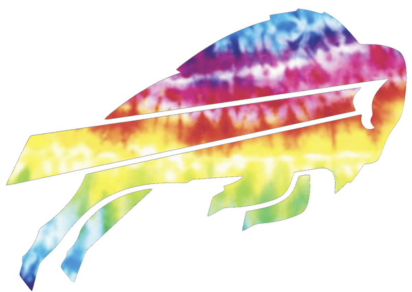 Buffalo Bills Crucial Catch Cancer Team Logo Tie Dye Vinyl Decal PICK SIZE