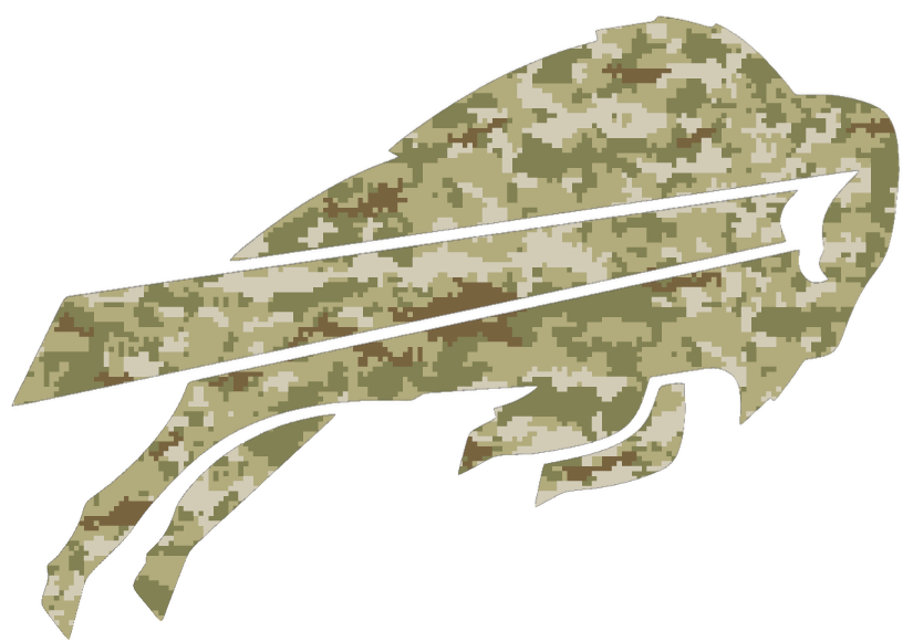 Buffalo Bills Salute to Service Team Logo Camouflage Camo Vinyl Decal PICK SIZE