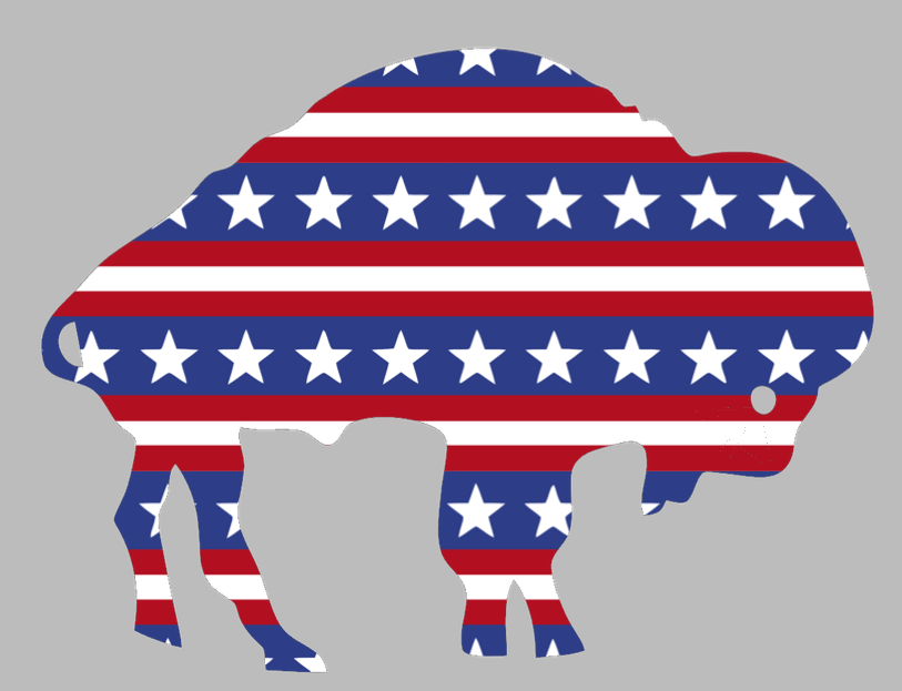 Buffalo Bills Stars & Stripes Retro Throwback Logo USA American Flag Vinyl Decal PICK SIZE
