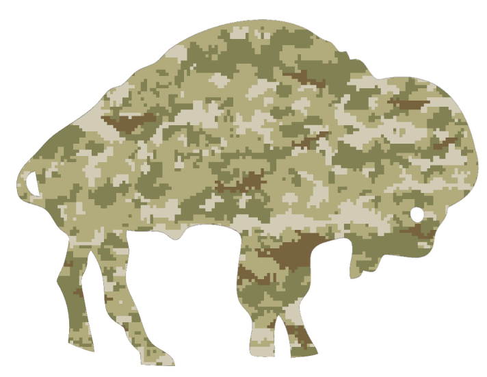 Buffalo Bills Retro Throwback Logo Salute to Service Camouflage Camo Vinyl Decal PICK SIZE
