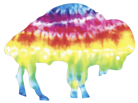 Buffalo Bills Crucial Catch Cancer Retro Throwback Logo Tie Dye Vinyl Decal PICK SIZE