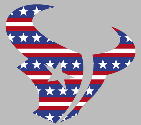 Houston Texans Stars & Stripes Team Logo USA American Flag Vinyl Decal PICK SIZE