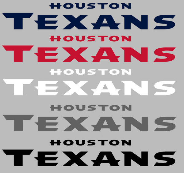 Houston Texans Team Name Logo Premium DieCut Vinyl Decal PICK COLOR & SIZE