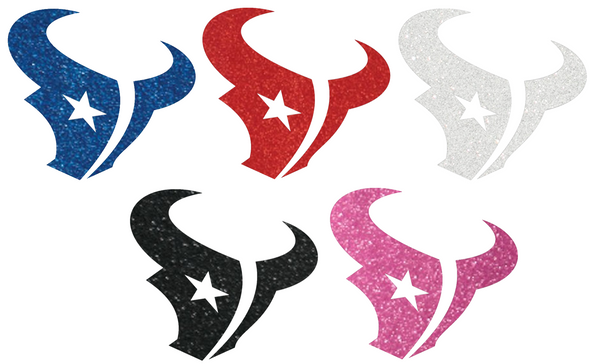 Houston Texans Metallic Sparkle Logo Premium DieCut Vinyl Decal PICK COLOR & SIZE