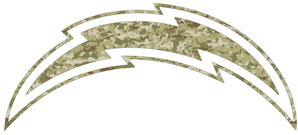Los Angeles Chargers Salute to Service Team Logo Camouflage Camo Vinyl Decal PICK SIZE