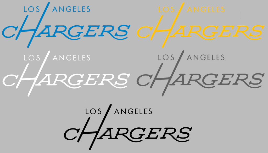 Los Angeles Chargers Retro Throwback Logo Premium DieCut Vinyl Decal PICK COLOR & SIZE