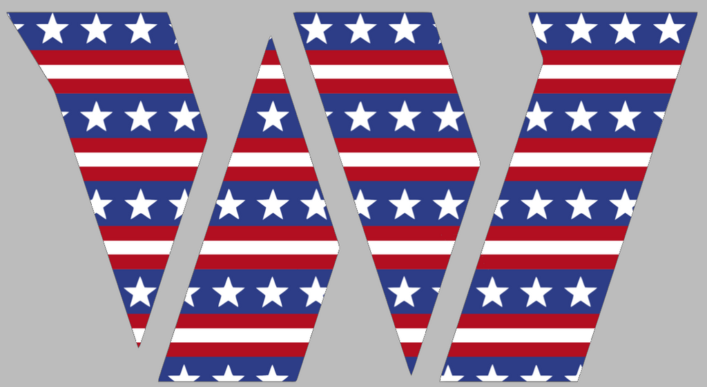 Washington Commanders Stars & Stripes Team Logo USA American Flag Vinyl Decal PICK SIZE