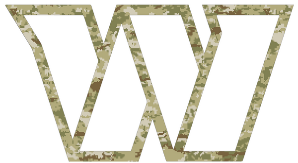 Washington Commanders Salute to Service Alternate Logo Camouflage Camo Vinyl Decal PICK SIZE