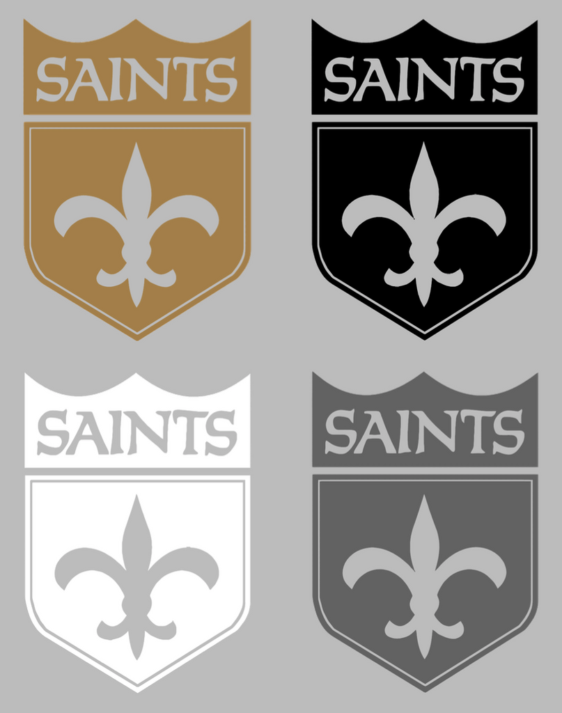 New Orleans Saints Retro Throwback Logo Premium DieCut Vinyl Decal PICK COLOR & SIZE