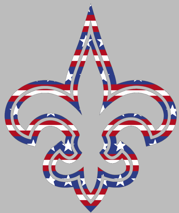 New Orleans Saints Stars & Stripes Team Logo USA American Flag Vinyl Decal PICK SIZE