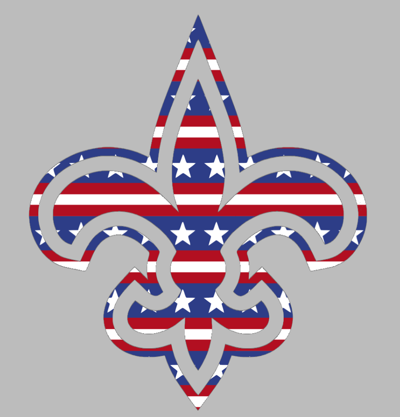 New Orleans Saints Stars & Stripes Alternate Logo USA American Flag Vinyl Decal PICK SIZE