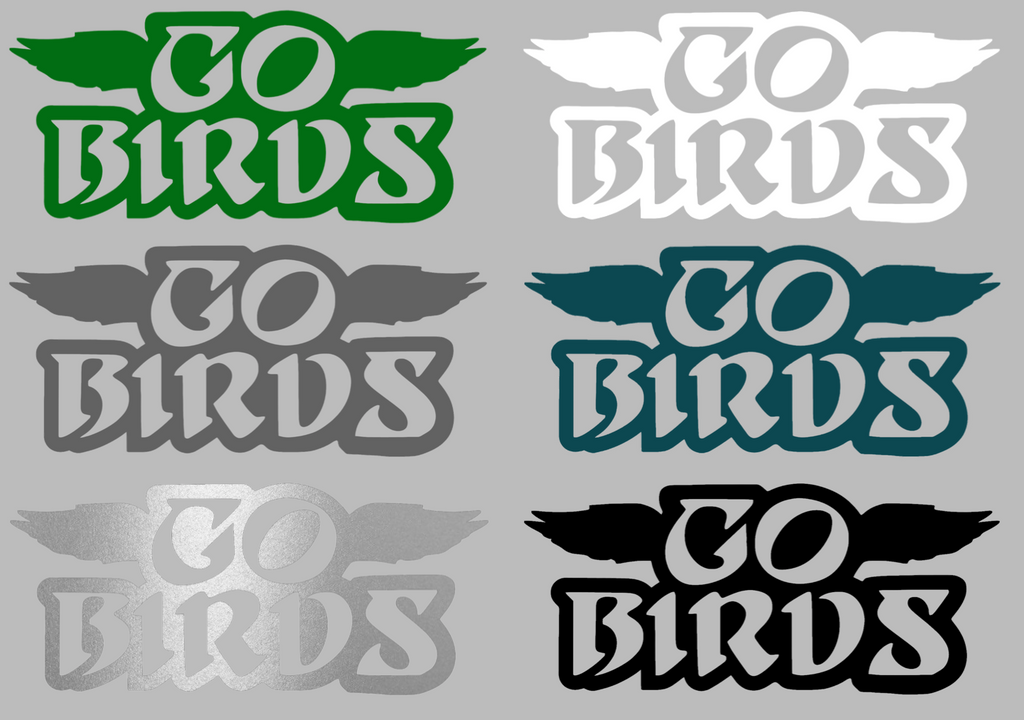 Philadelphia Eagles Go Birds Logo Premium DieCut Vinyl Decal PICK COLOR & SIZE