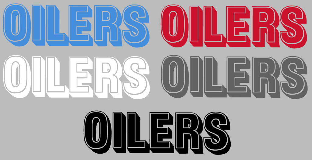 Houston Oilers Retro Throwback Team Name Logo Premium DieCut Vinyl Decal PICK COLOR & SIZE