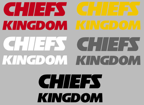 Kansas City Chiefs Kingdom Logo Premium DieCut Vinyl Decal PICK COLOR & SIZE