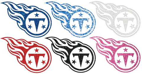 Tennessee Titans Metallic Sparkle Logo Premium DieCut Vinyl Decal PICK COLOR & SIZE