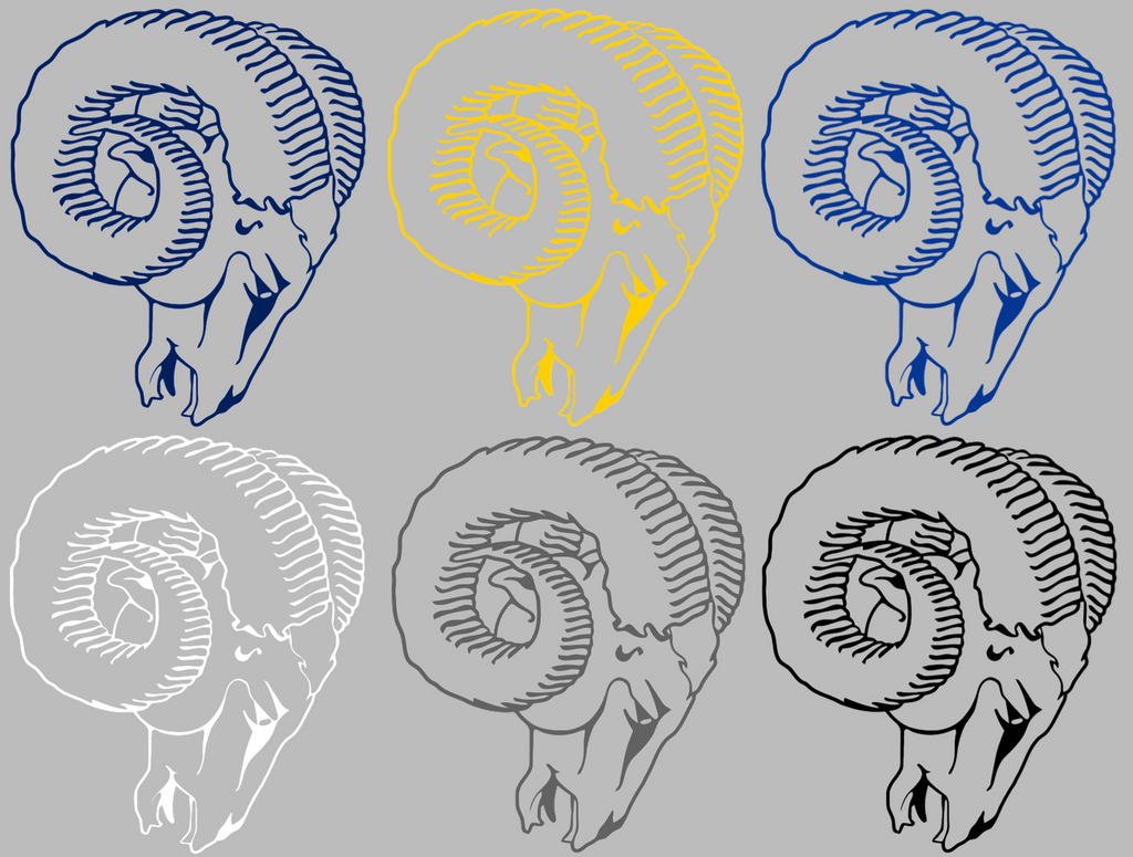 Los Angeles Rams Retro Throwback Logo Premium DieCut Vinyl Decal PICK COLOR & SIZE