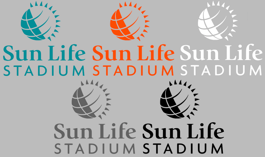 Miami Dolphins Sun Life Stadium Logo Premium DieCut Vinyl Decal PICK COLOR & SIZE
