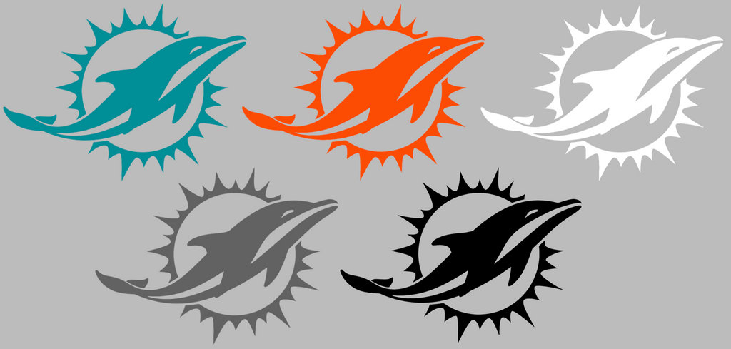 Miami Dolphins Team Logo Premium DieCut Vinyl Decal PICK COLOR & SIZE