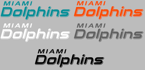 Miami Dolphins Team Name Logo Premium DieCut Vinyl Decal PICK COLOR & SIZE