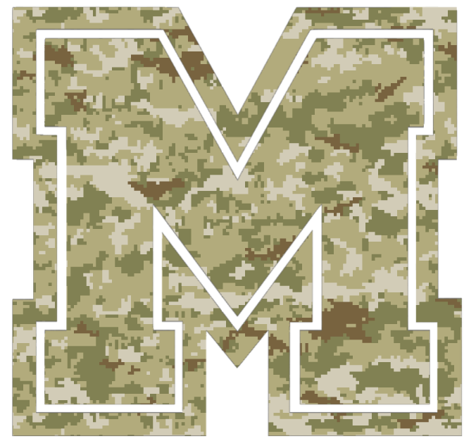 Mercyhurst Lakers M Logo Salute to Service Camouflage Camo Vinyl Decal PICK SIZE